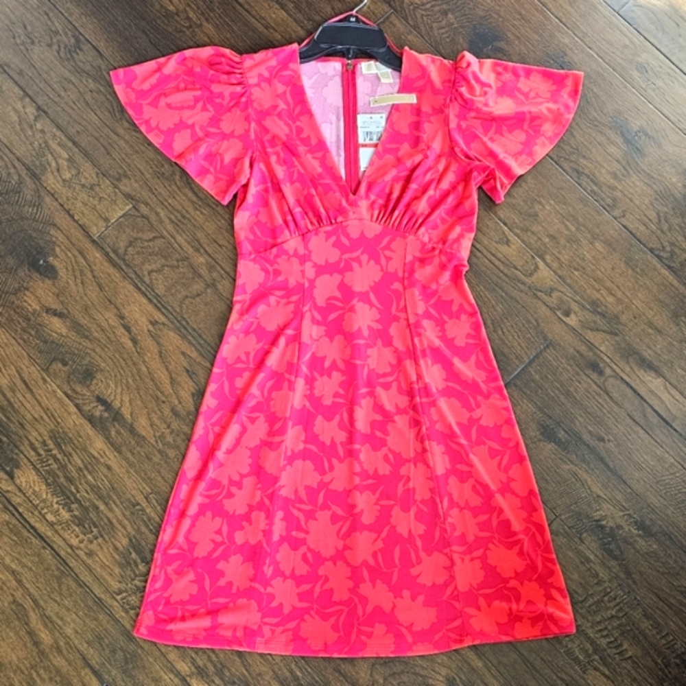 Michael Kors XS Flutter Sleeve Floral Boho Dress XS